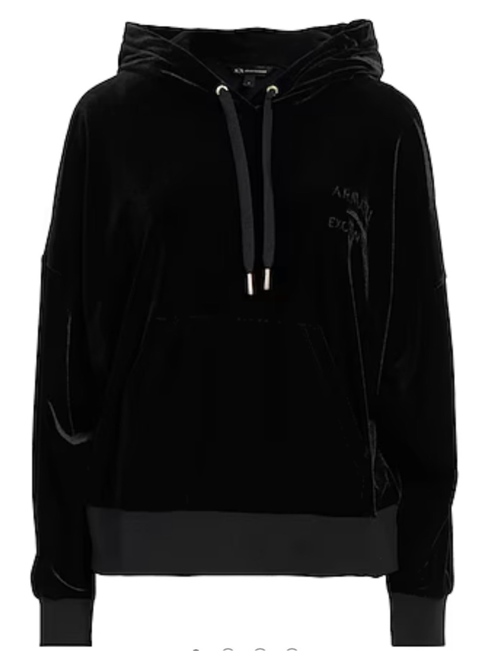 Armani Exchange Hoodie Sweatshirt Women’s Size Medium Velvet Hooded Pullover